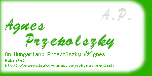 agnes przepolszky business card